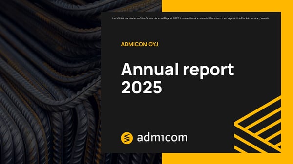 Admicom Annual report 2025 cover