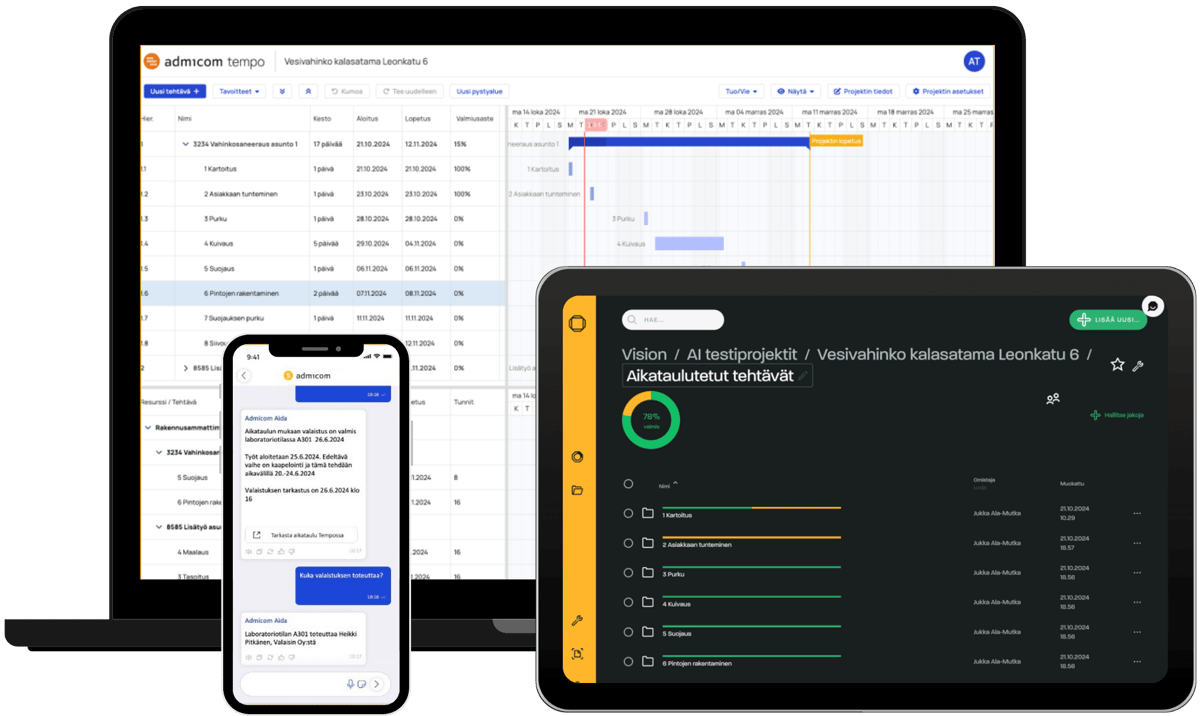Admicom Työmaatoiminnot - Tempo - Vision - AI-assistentti (2)