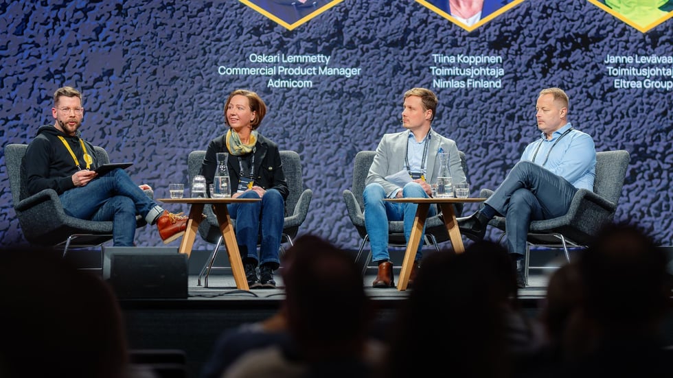 Nordic Construction Forum 2026 - Paneelikeskustelu - Tiina Koppinen Nimlas Finland - Janne Levävaara Eltrea Group - Petja Pietiläinen Respect Project Habeo Group