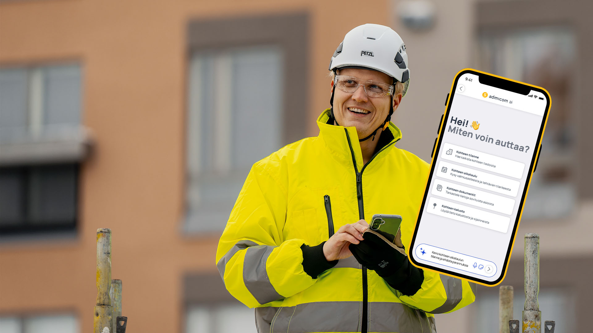 Admicom tuo markkinoille tekoälyllä tehostetun työmaan johtamisen kokonaisuuden